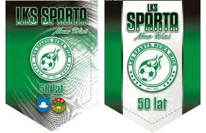 Sparta Nowa Wieś proporczyk na 50 lat