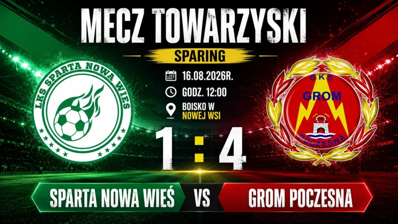 Czwarty sparing Sparty – frekwencja imponująca, gra wymaga jeszcze poprawy