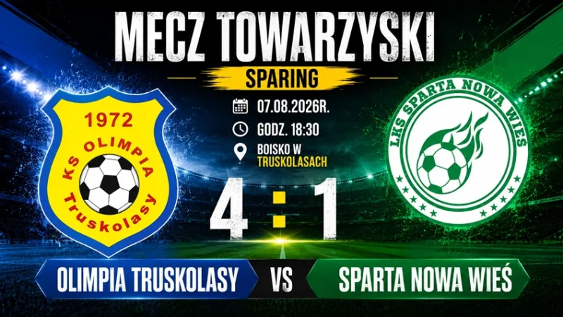 Trzeci sparing Sparty – lepsza frekwencja i cenne wnioski mimo porażki